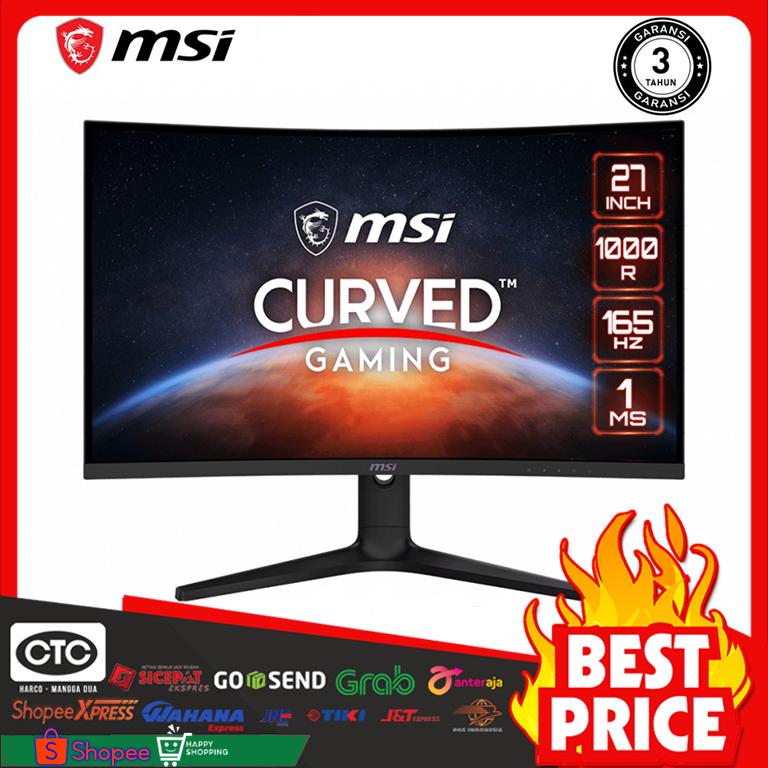 Jual Monitor MSI Optix G271C 27" Curved, FHD, VA, 165Hz, 1ms, FreeSync ...