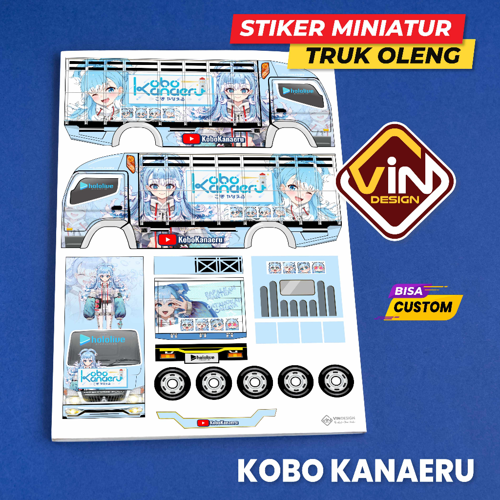 Jual STIKER MINIATUR TRUK / KOBO KANAERU / POLA STICKER MINIATUR TRUCK ...