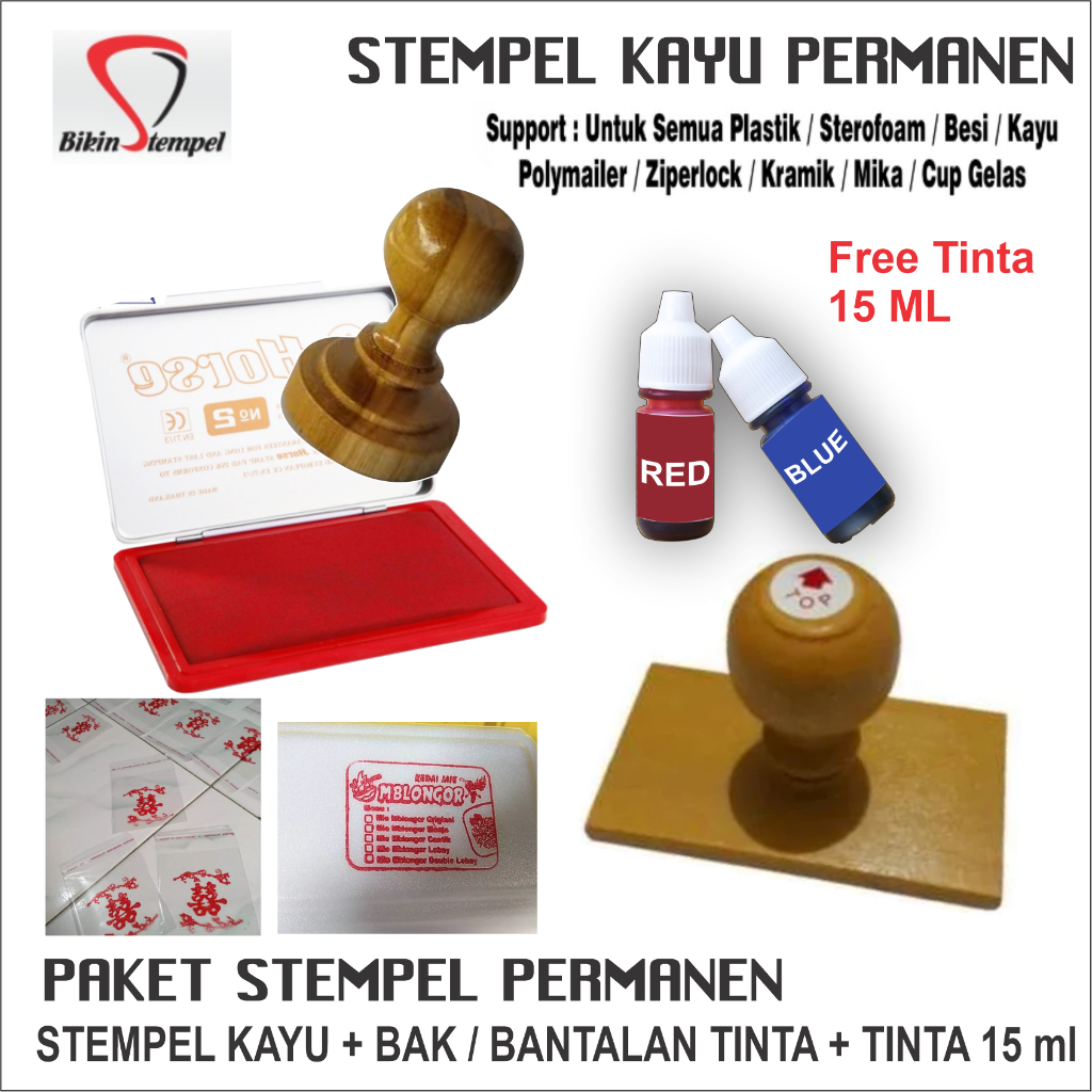 Jual Stempel Plastik Sterofoam Permanen Anti Air Stempel Permanen Kayu