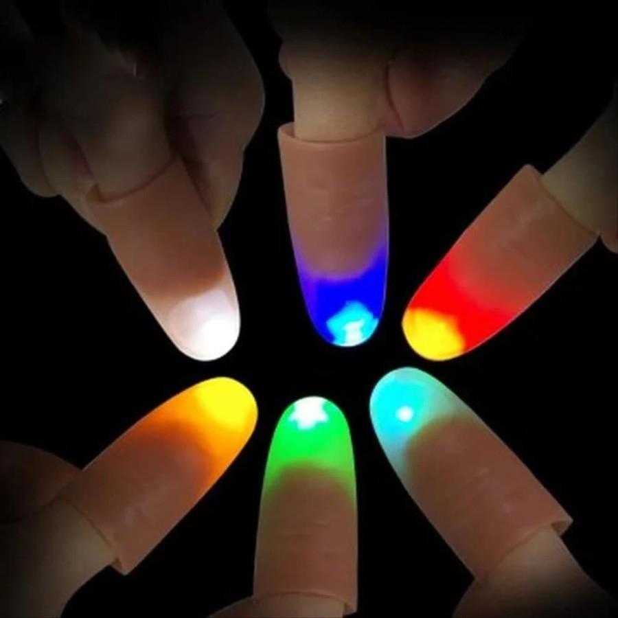 Jual Magic Thumb Tip LED Light Magic Trick Finger Lights For Dance ...