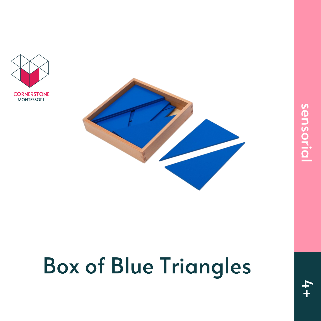 Jual Cornerstone Montessori Box of Blue Triangles - Montessori ...