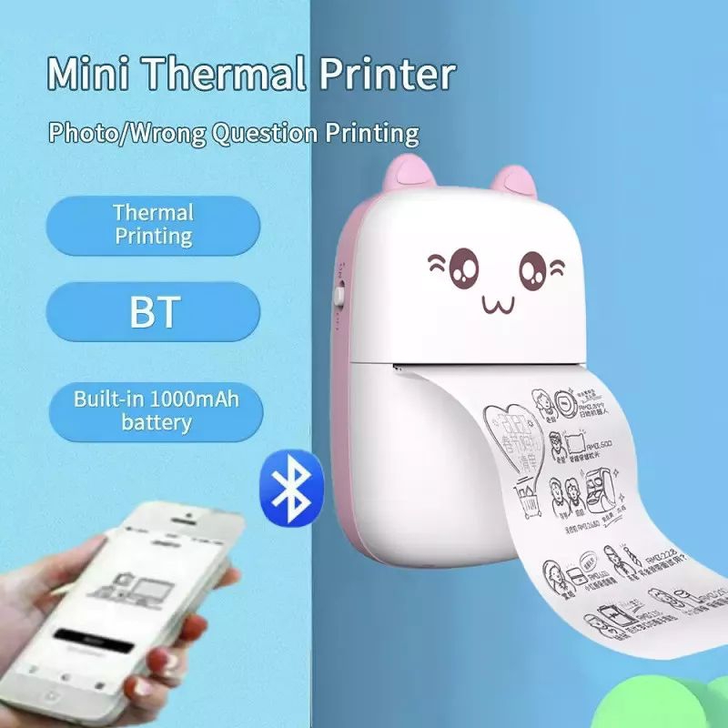 Jual mini printer portable thermal printing machine bluetooth mini foto ...