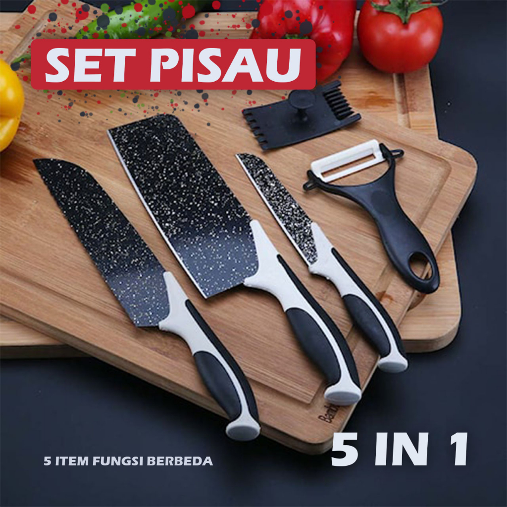 Jual Pisau Dapur Set Murah Pisau Keramik Serbaguna Anti Bakteri / Set