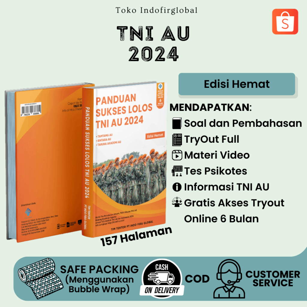 Jual TERHEMAT! Buku PANDUAN SUKSES LOLOS TNI AU 2024 (Edisi Hemat) Soal ...