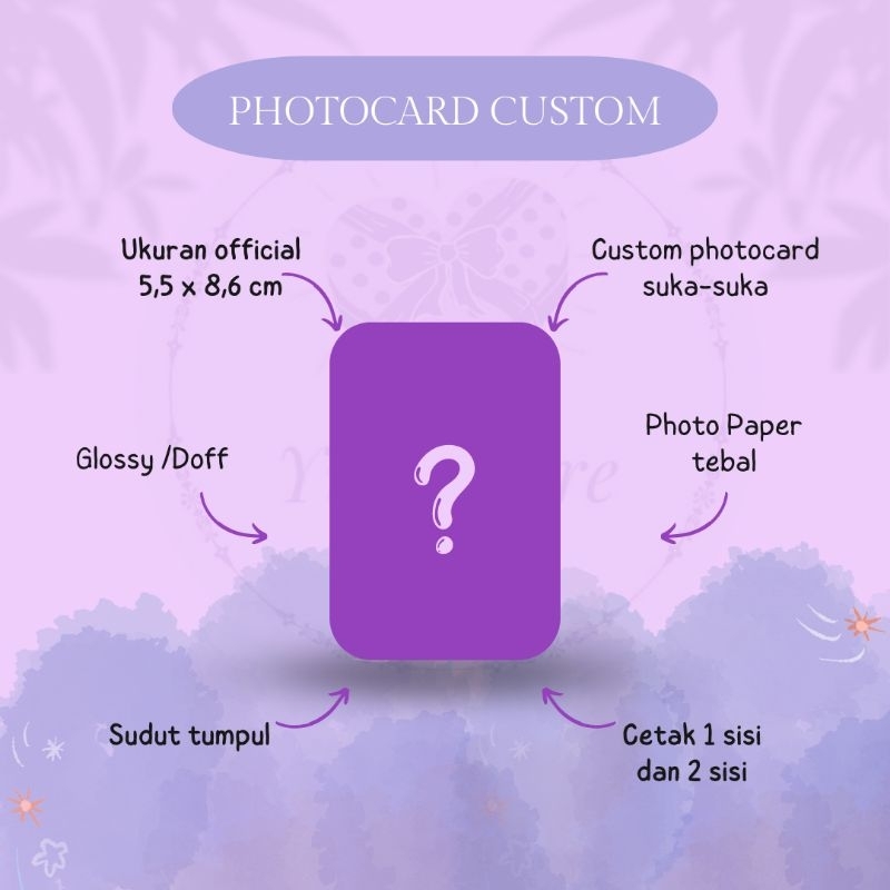 Jual Photocard Custom (Minimal order 20pcs) | Shopee Indonesia