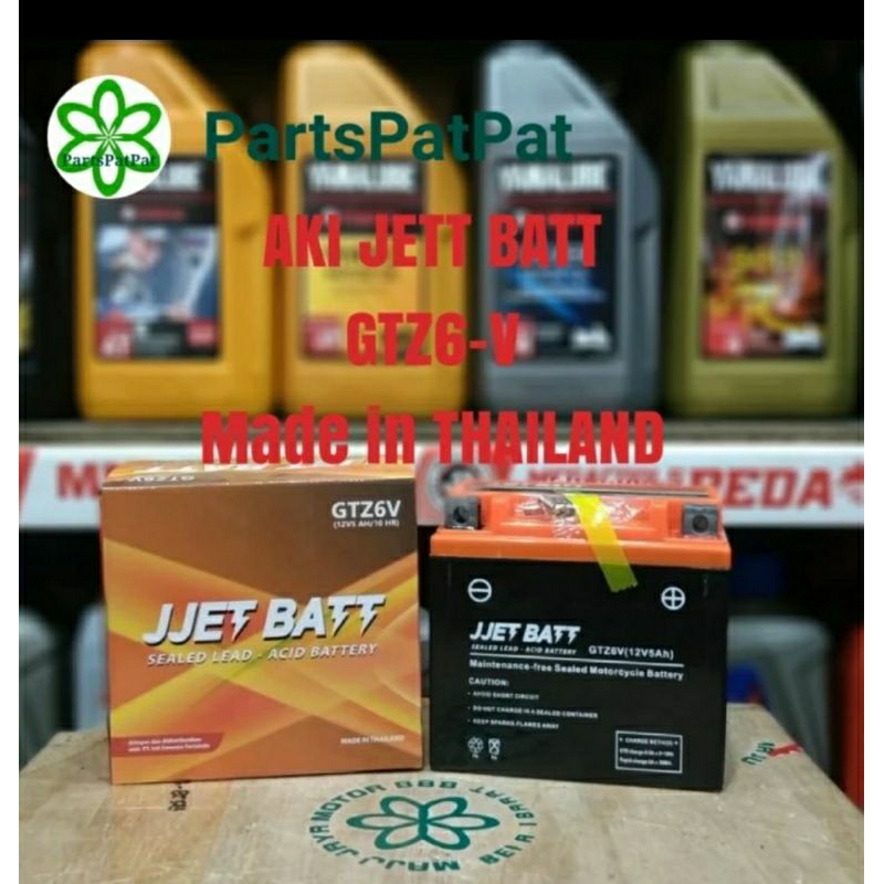 Jual AKI ACCU MOTOR JJET JETT BATT BATTERY GTZ6V GTZ-6V GTZ6-V/YTZ-6V