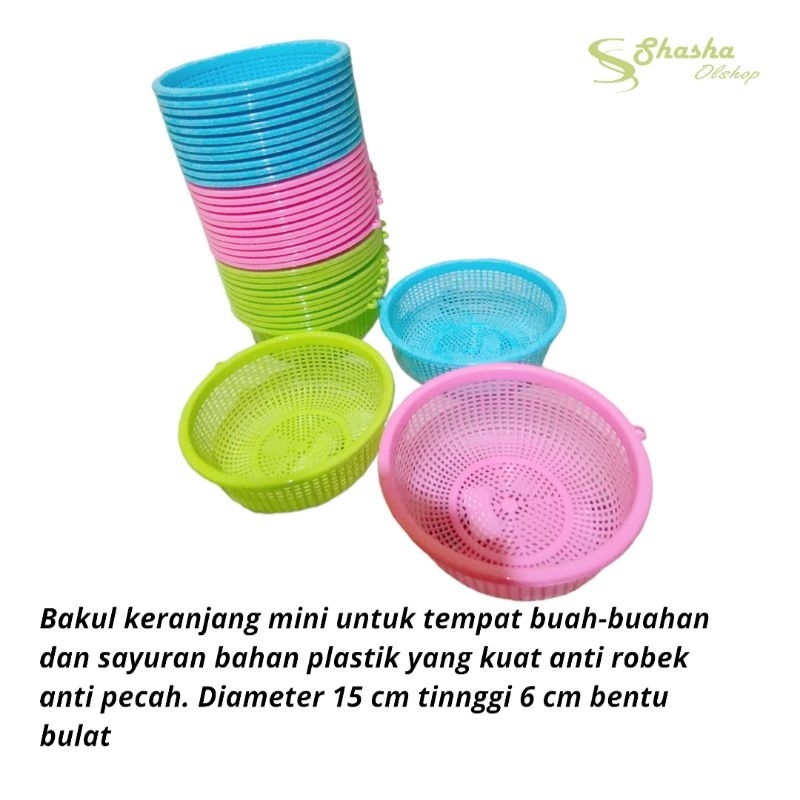 Jual wakul bakul keranjang mini plastik tempat buah dan sayur diameter ...