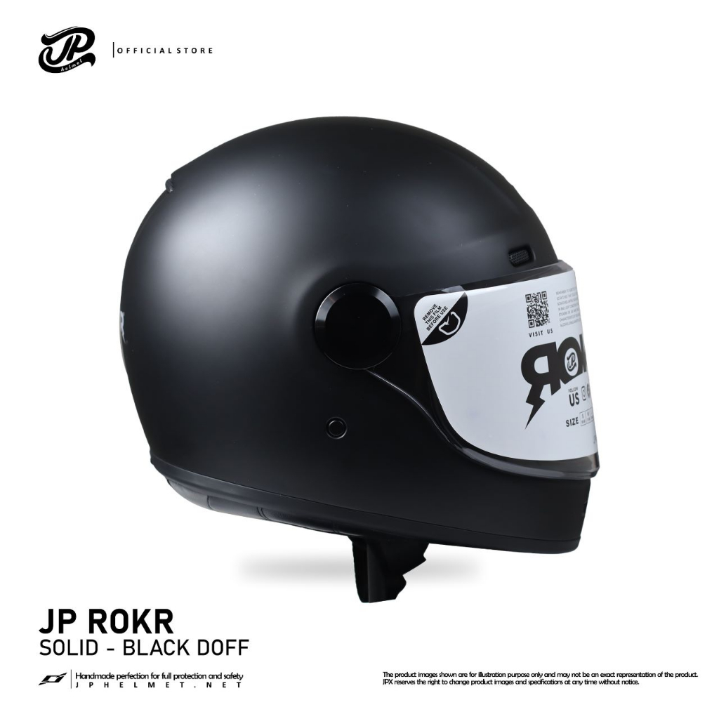 Jual Helm Fullface Retro JP Rokr - Solid | Shopee Indonesia