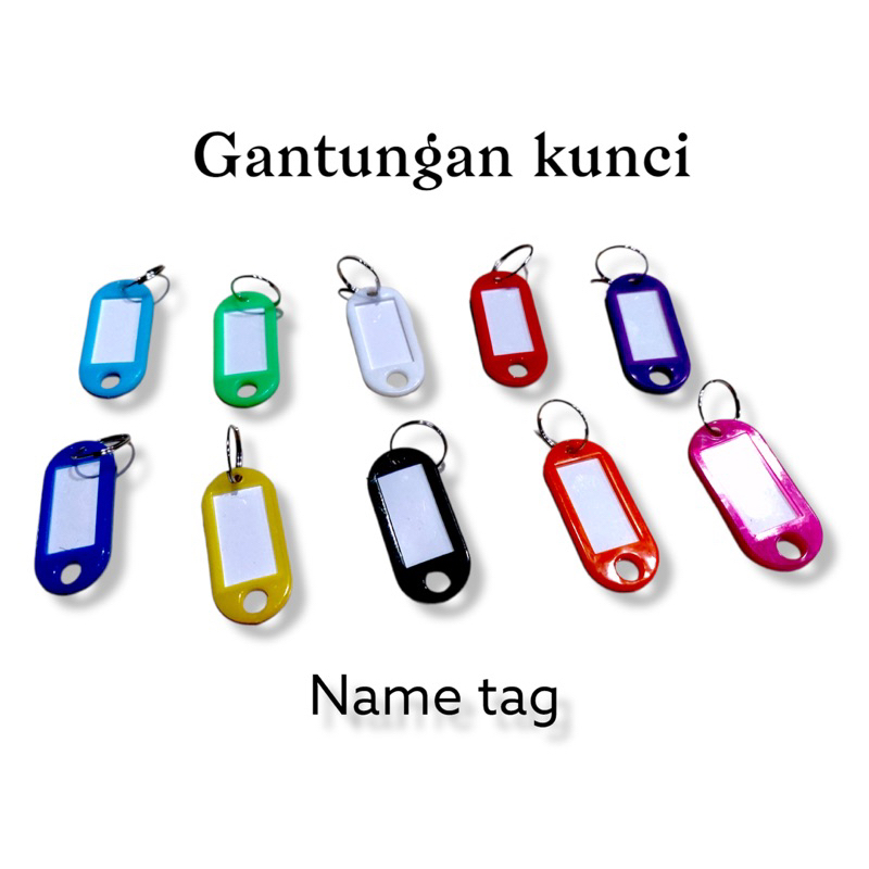 Jual Gantungan Kunci Plastik Label Nama ESCO Key ring | Shopee Indonesia