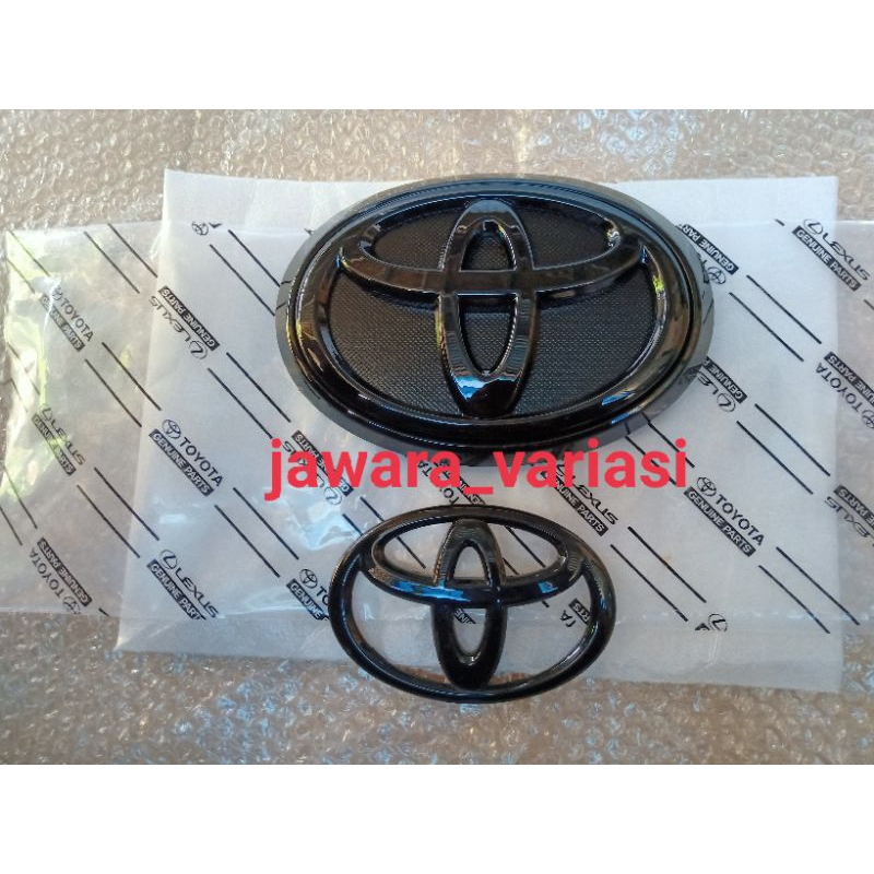 Jual Emblem Logo Lambang Toyota Fortuner Trd Vrz Black Glossy Original