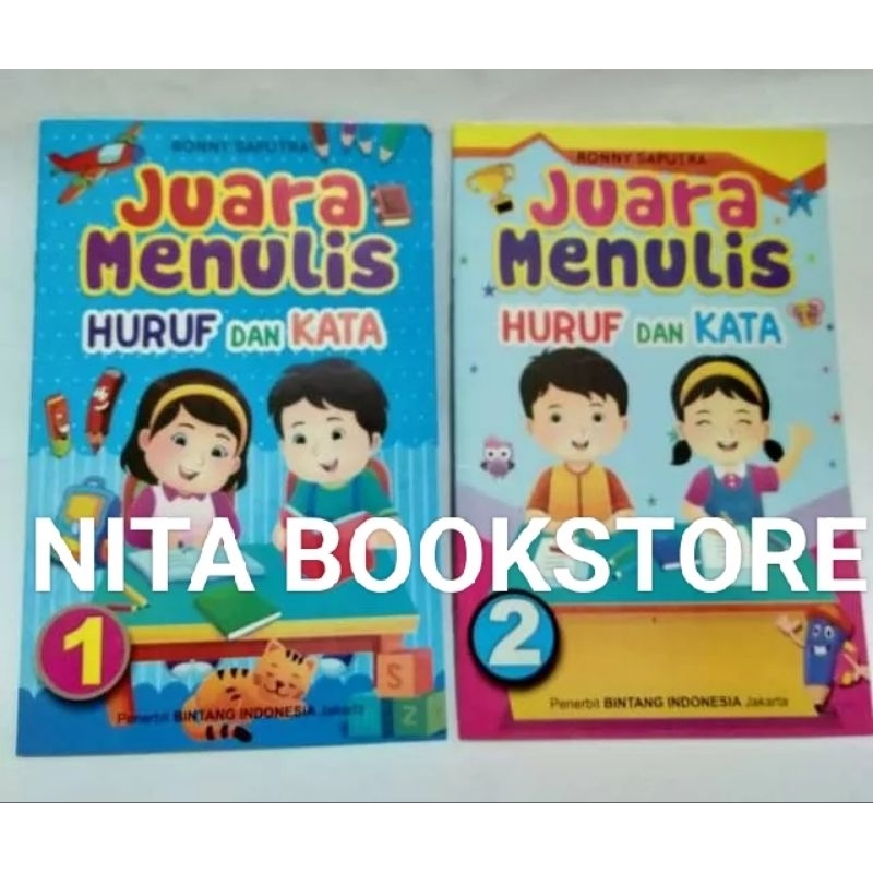 Jual PAKET 2 BUKU JUARA MENULIS HURUF DAN KATA JILID 1 DAN 2 ORIGINAL ...