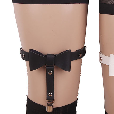 Jual garterbelt GESPER PAHA love lace gelang paha kaki aksesoris cosplay  lolita gothic garter belt PU Leather
