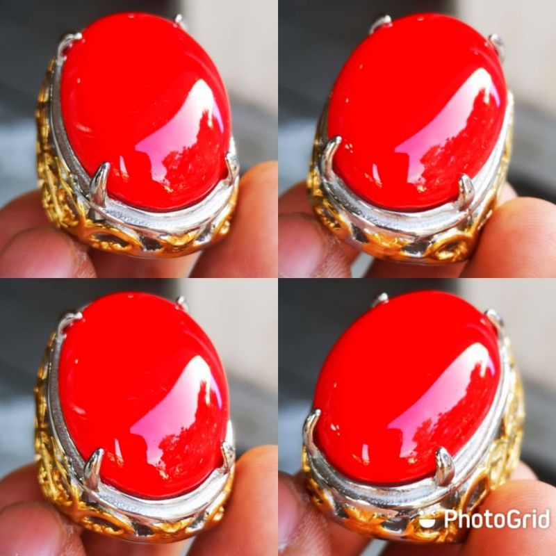 Jual Batu akik natural Red raflesia crystal | Shopee Indonesia