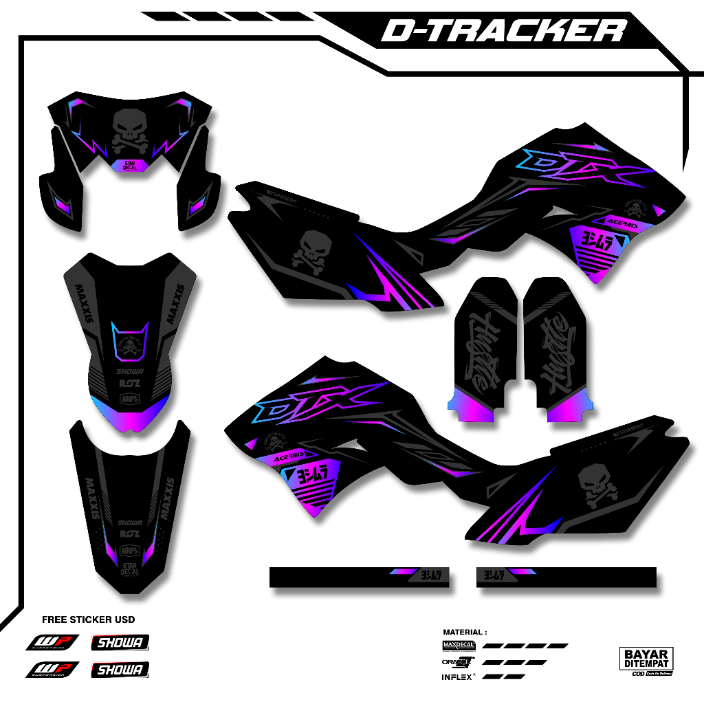 Jual STICKER DECAL DTRACKER TERBARU FULL BODY SUPER GLOSSY V2 03 ...