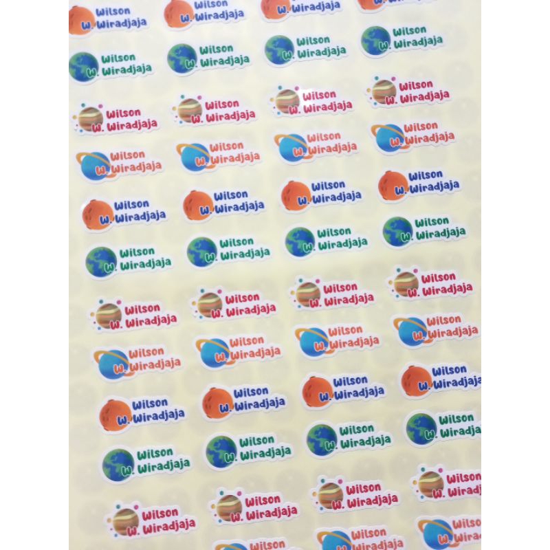 Jual stiker label nama custom | Shopee Indonesia