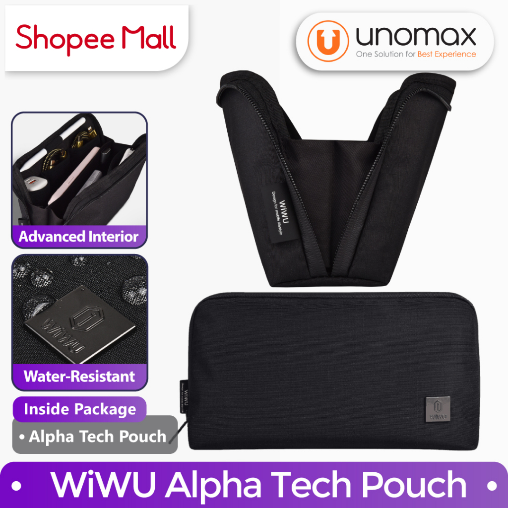 WIWU Warriors Tech Pouch X Pro Electronics Organizer Nylon Storage Bag For Data Cable, Charger