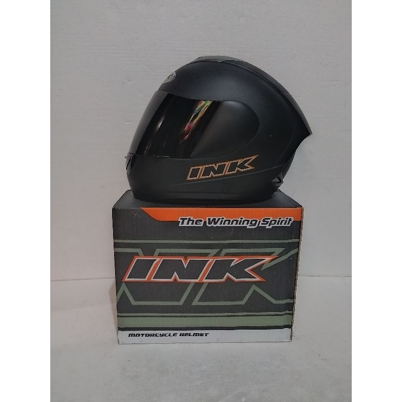 Jual helm fullface Ink cl max hitam doff visor hitam flat second/bekas ...
