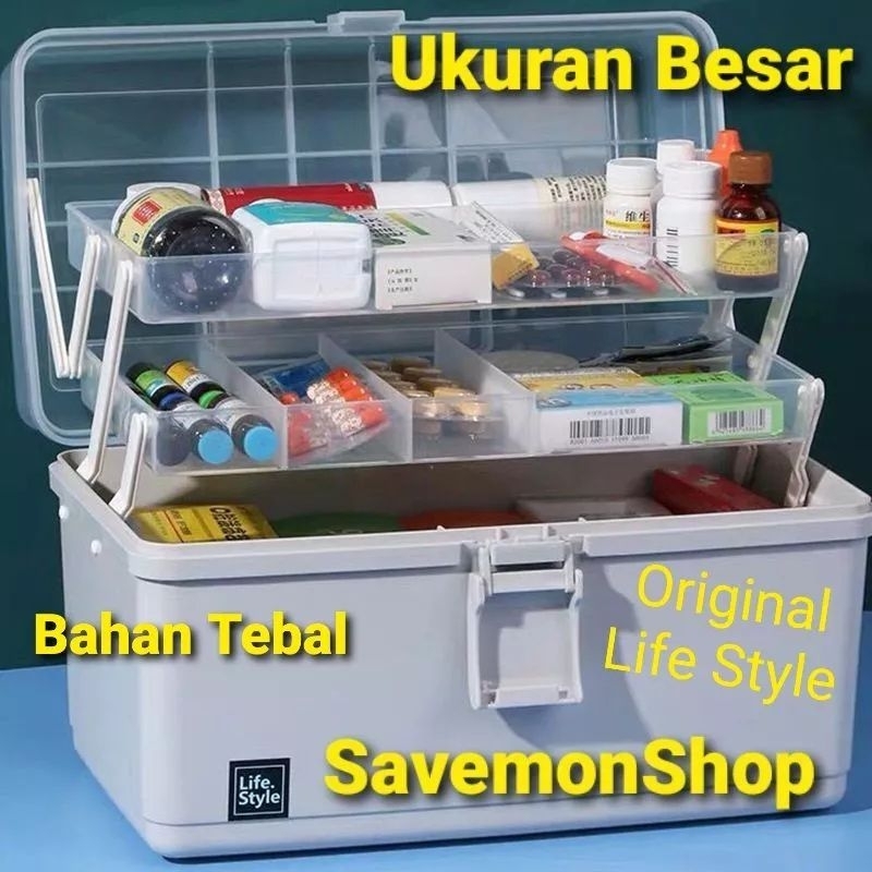 Jual Box P3K Susun Tingkat 3 Portable Kotak Obat Bekam Dokter Perawat ...