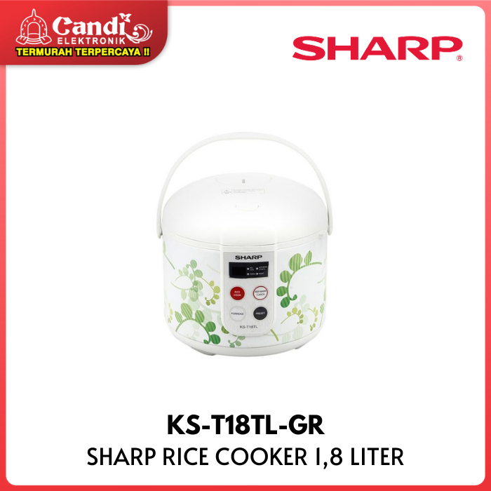 Jual SHARP Rice Cooker Kapasitas 1,8 Liter KS-T18TL-GR | Shopee Indonesia