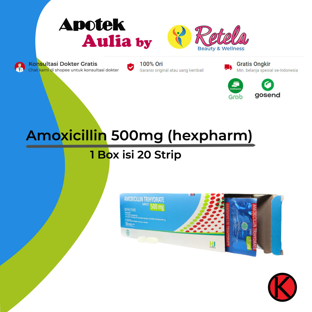 Jual Amoxicillin 500mg 1 Box Isi 20 Strip Shopee Indonesia