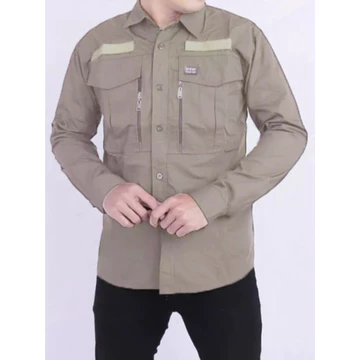 Kemeja Pria Outdoor Premium W Tac Panjang American Ripstop High Quality Seragam Kerja Formal