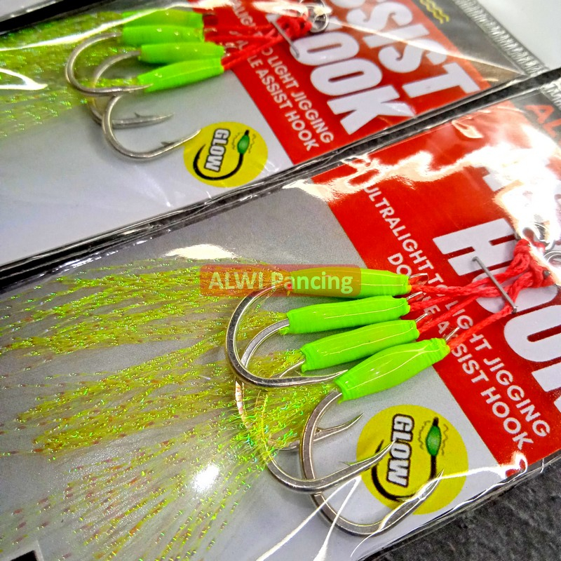 Jual ALWIX 2 SET Double Assist Hook GID Jigging Metal Jig 7gr 10gr 20gr ...