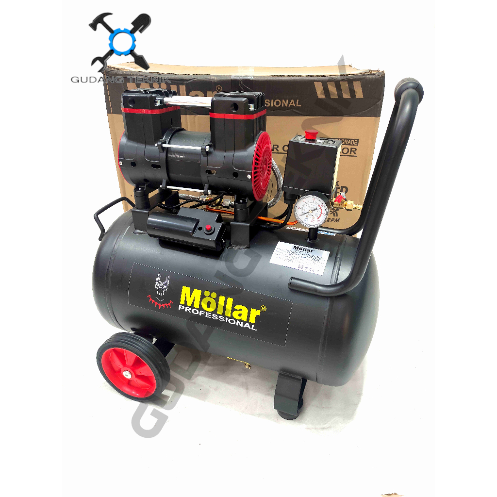 Jual Mollar MLR-AC1535BPR Mesin Kompresor Compressor Angin 35L Silent ...