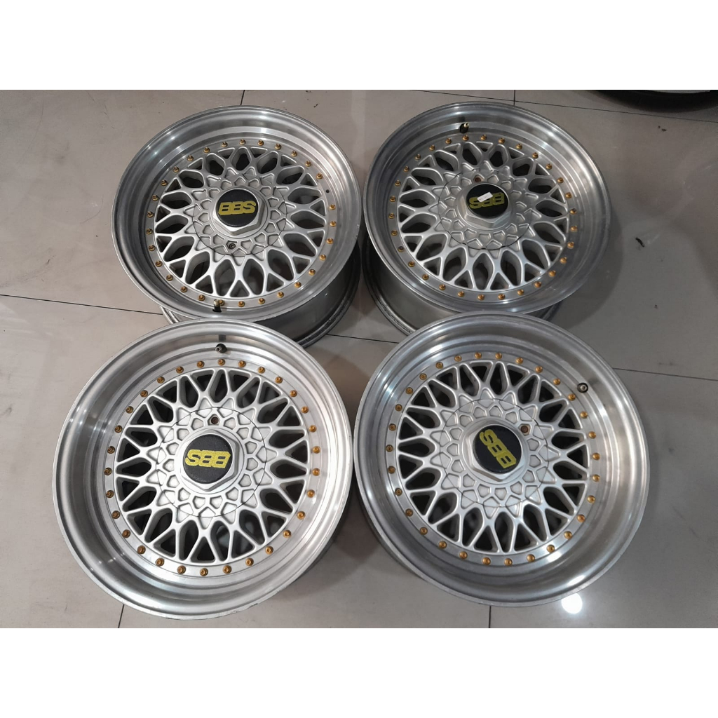 Jual velg seken bbs rs ring 15 warna silver polish model velg celong ...