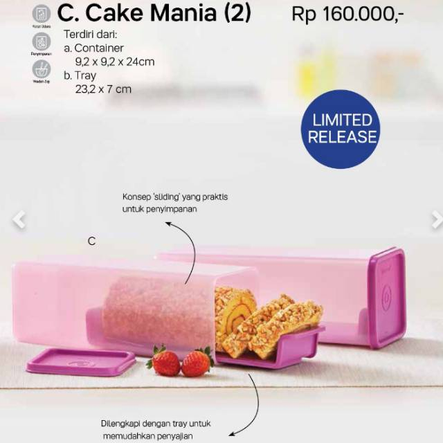 Jual TUPPERWARE Cake Mania (1 pcs) // Wadah Kotak Tempat Penyimpanan ...