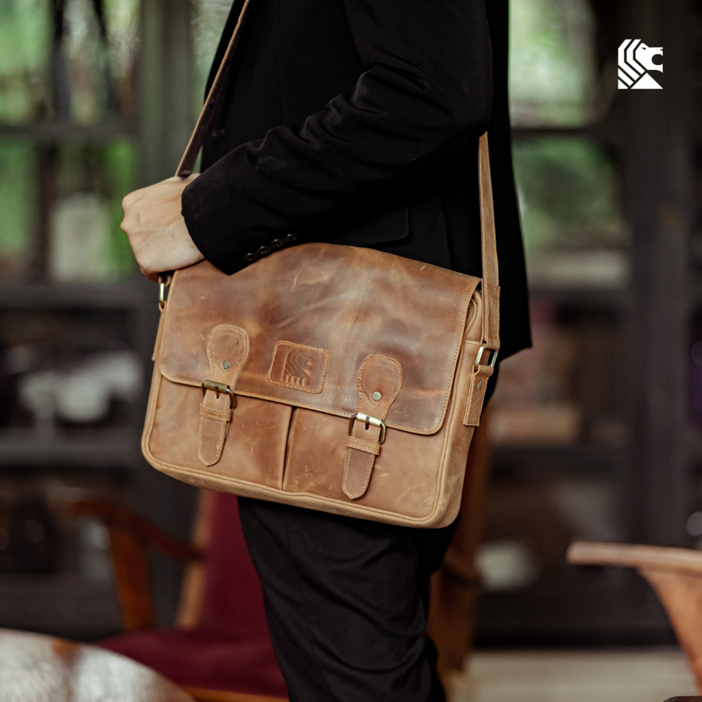 Maibo Manjianghong Tas Selempang Pria Messenger Canvas Printing - 1124 -  Brown