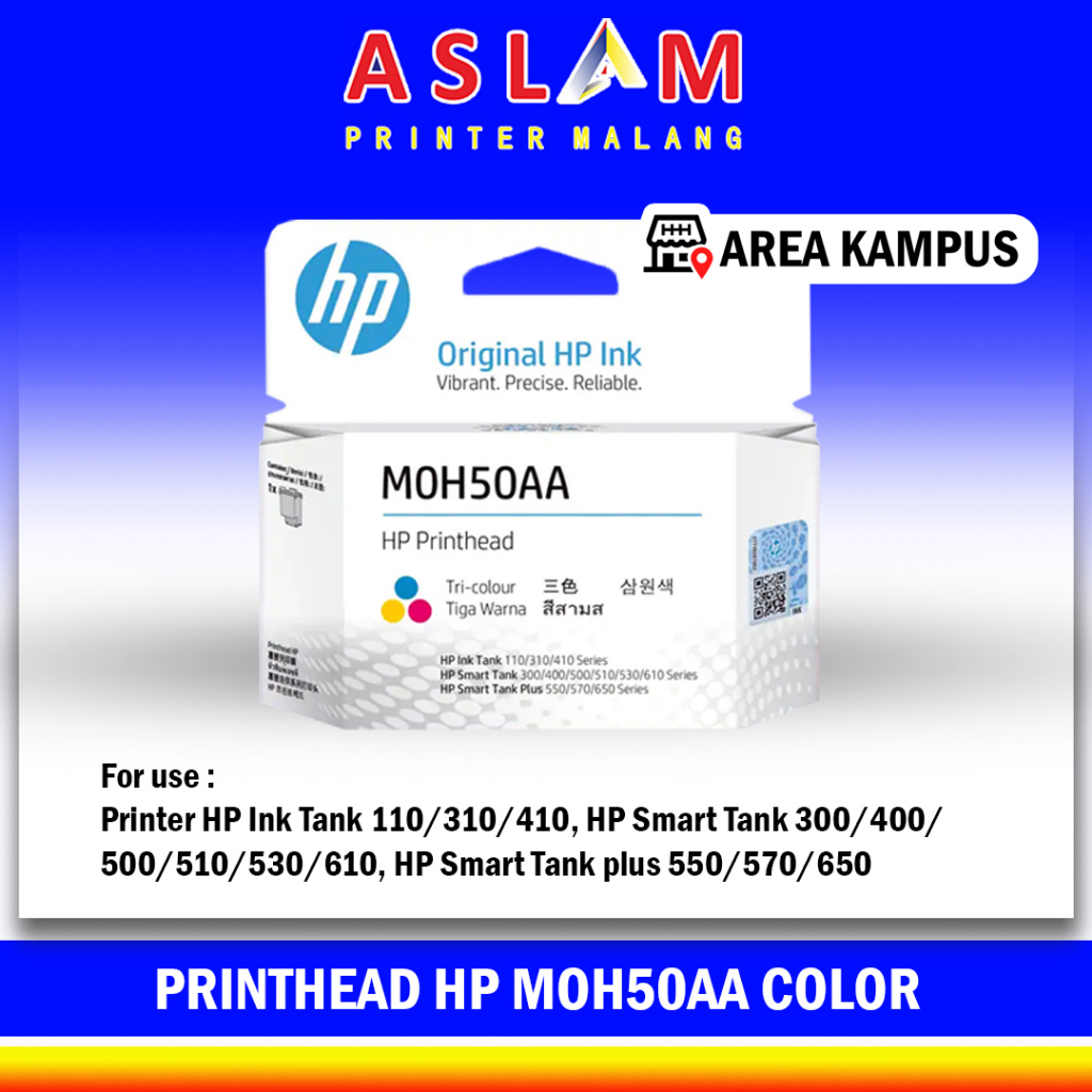 Jual Cartridge Prinhead HP M0H50AA Color Tinta Printer HP Deskjet GT ...