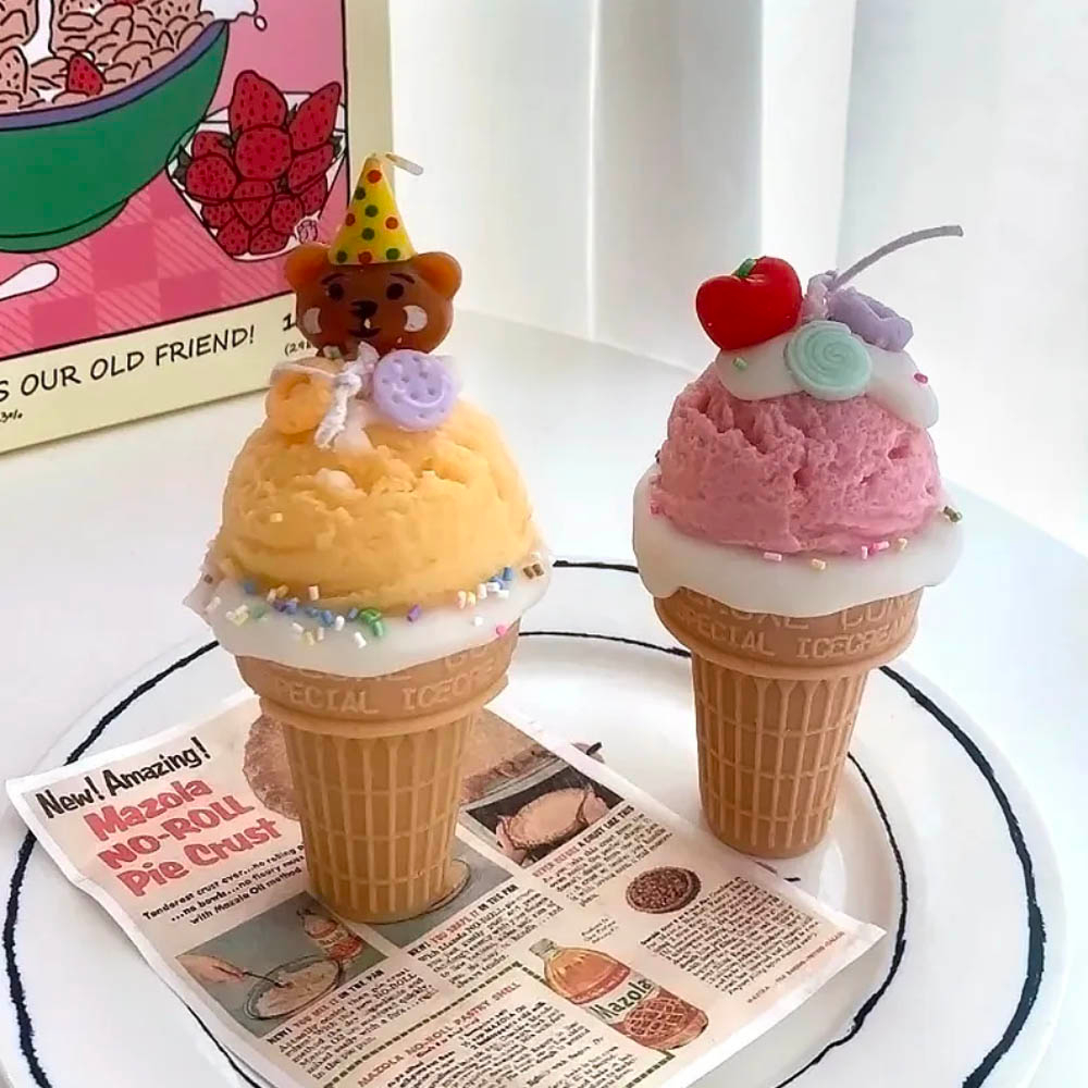 Jual Ice cream Candle Silicone Mold Cetakan Lilin Silikon Es Krim