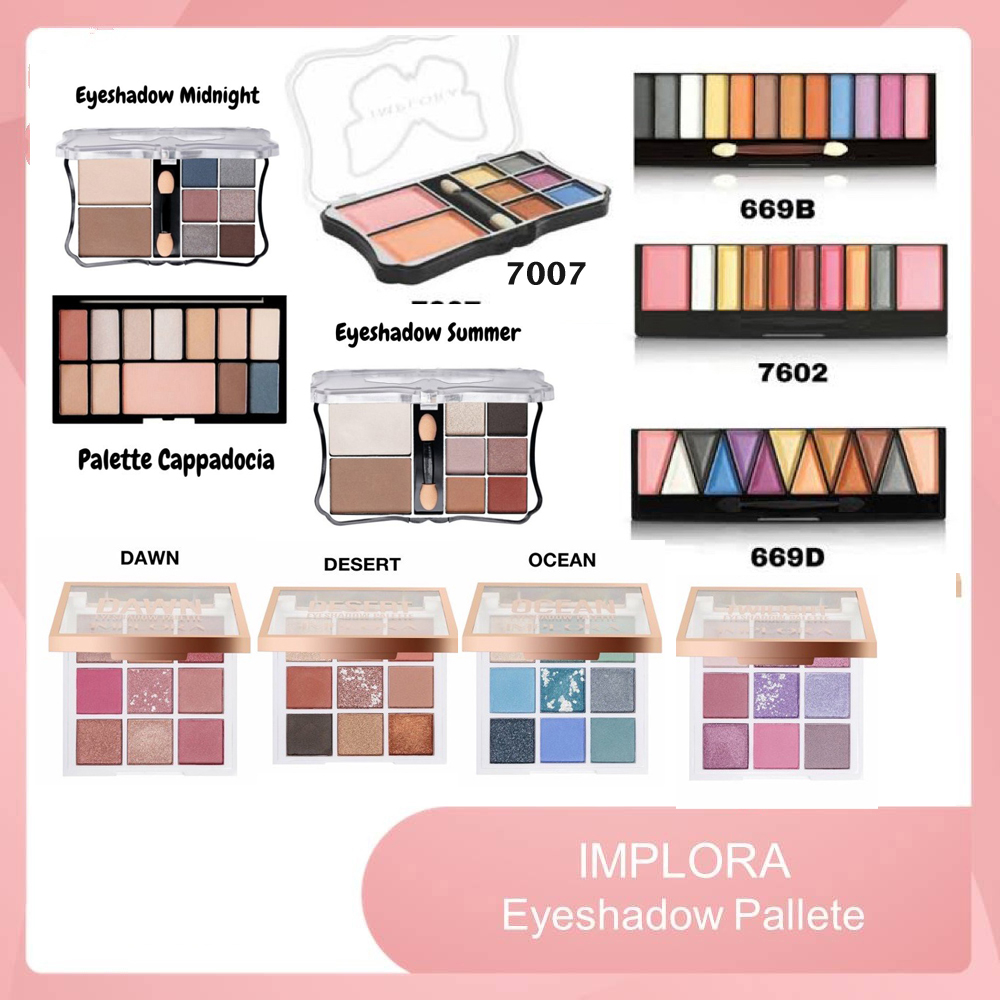 Jual Implora Eyeshadow + Blush On Palette Proffesional Make Up Shopee