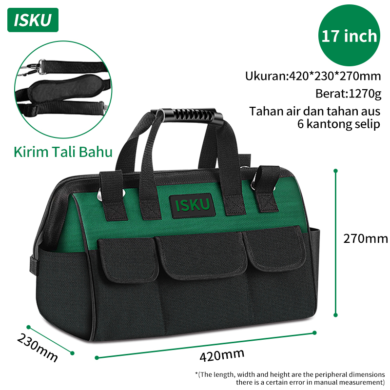 Jual Isku Tool Bag Tas Simpan Perkakas Multifungsi Bahan Kuat Anti Air Tool Bag Perkakas