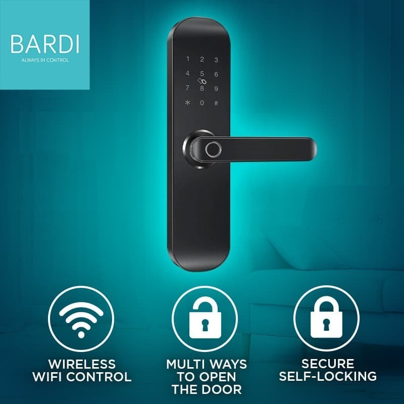 Jual Bardi Smart Home Door Lock Handle Rfid Fingerprint Waterproof Ip