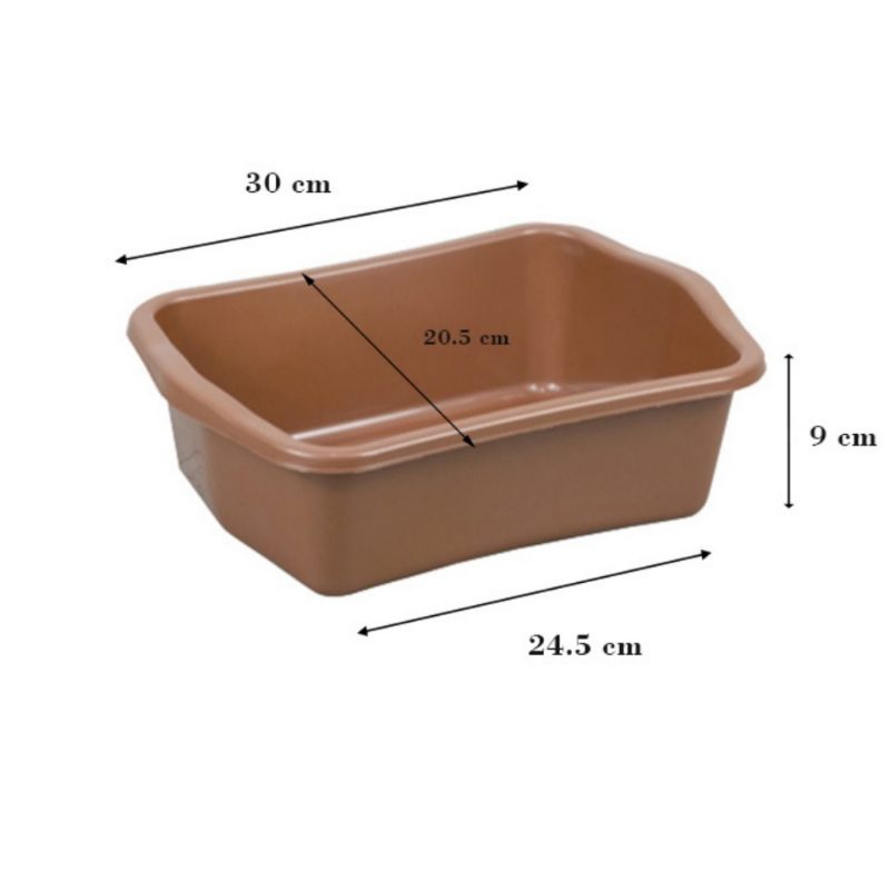 Jual Baskom Segi Empat bak liter box No 1 kecil | Shopee Indonesia