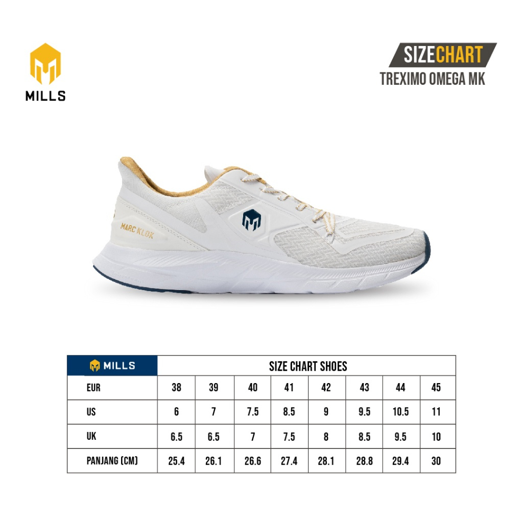 Jual Sepatu Running Mills Treximo Omega MK- White 9100117 Original ...