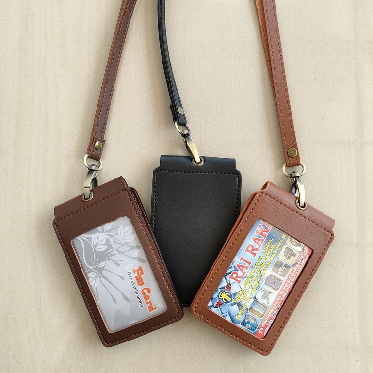 Jual Id card holder name tag Kulit Lanyard Berkualitas model 1 MIKA terbaru kekinian Shopee