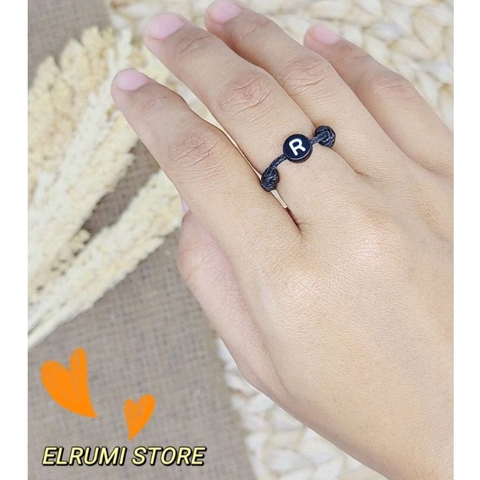 Jual Cincin Huruf - Cincin Inisial Huruf Waterproof - Cincin Huruf ...