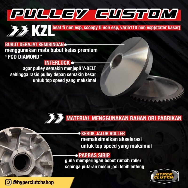 Jual Pulley Rumah Roller Dan Kipas Custom Beat Fi Stater Kasar Dan Scoopy Fi Stater Kasar Gfm