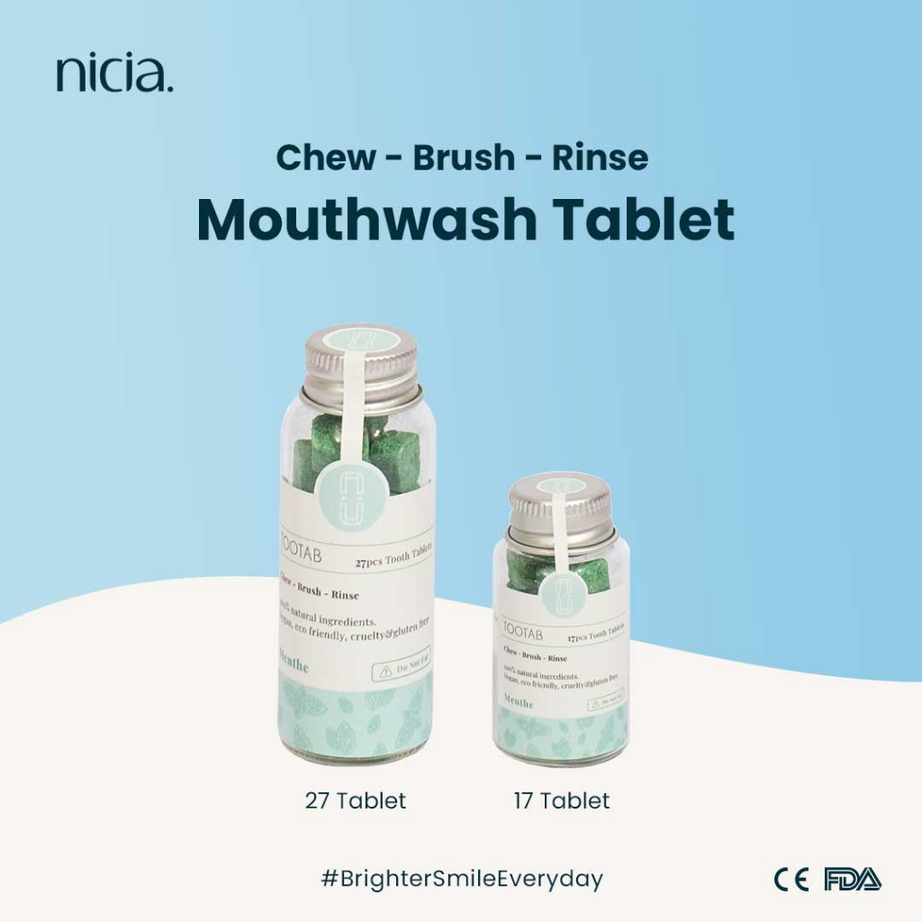 Jual NICIA SMILE TOOTAB Mouthwash Tablet Pengganti Pasta Gigi