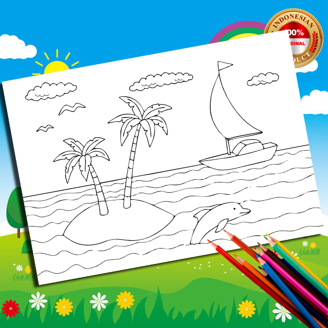 Jual Gambar Sketsa Mewarnai ~ PEMANDANGAN PART 4/ Seketsa Lukis