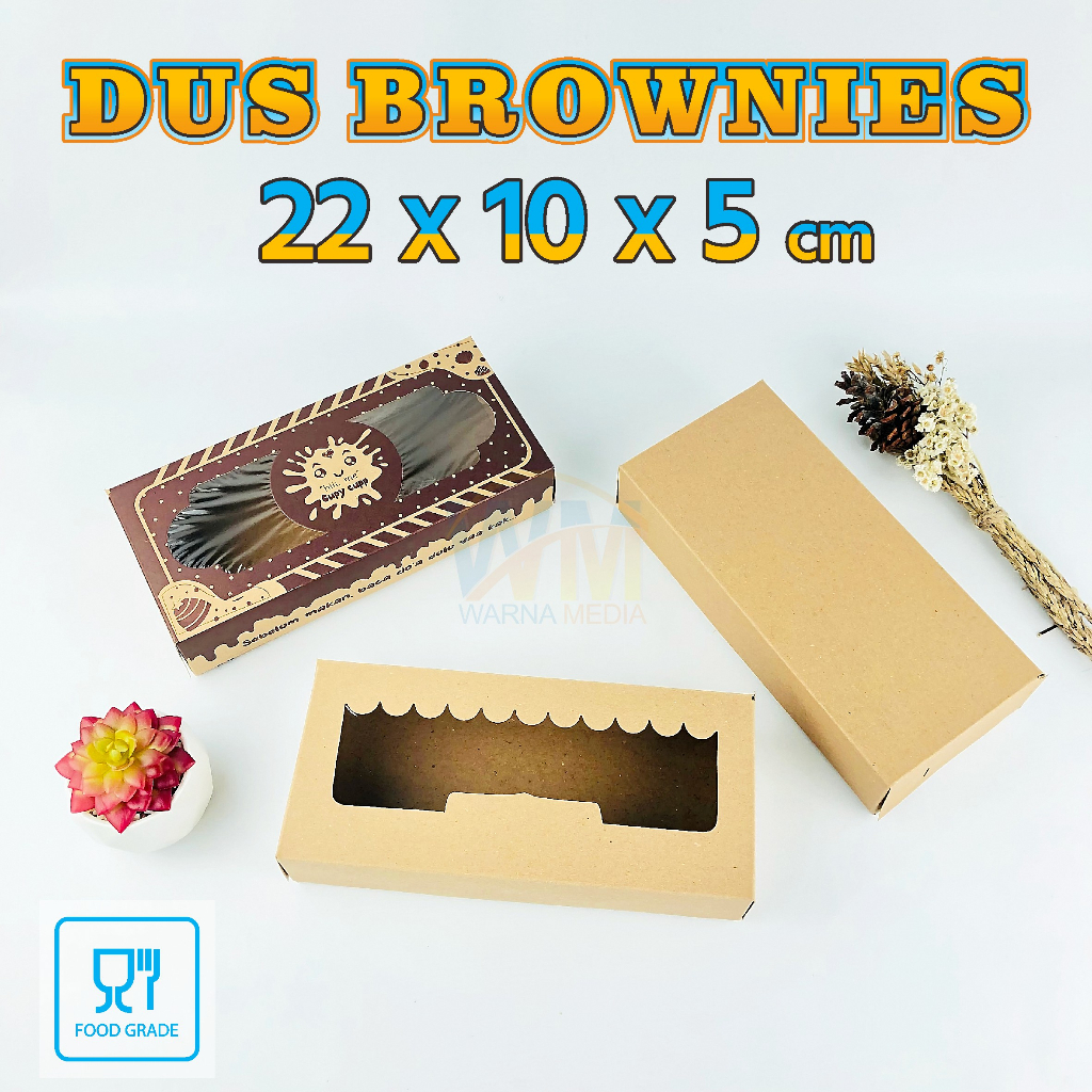 Jual Dus Brownies 22x10x5 Dus Box Brownies Kemasan Kue Roti Box Brownies 22x10x5 Kotak 1125