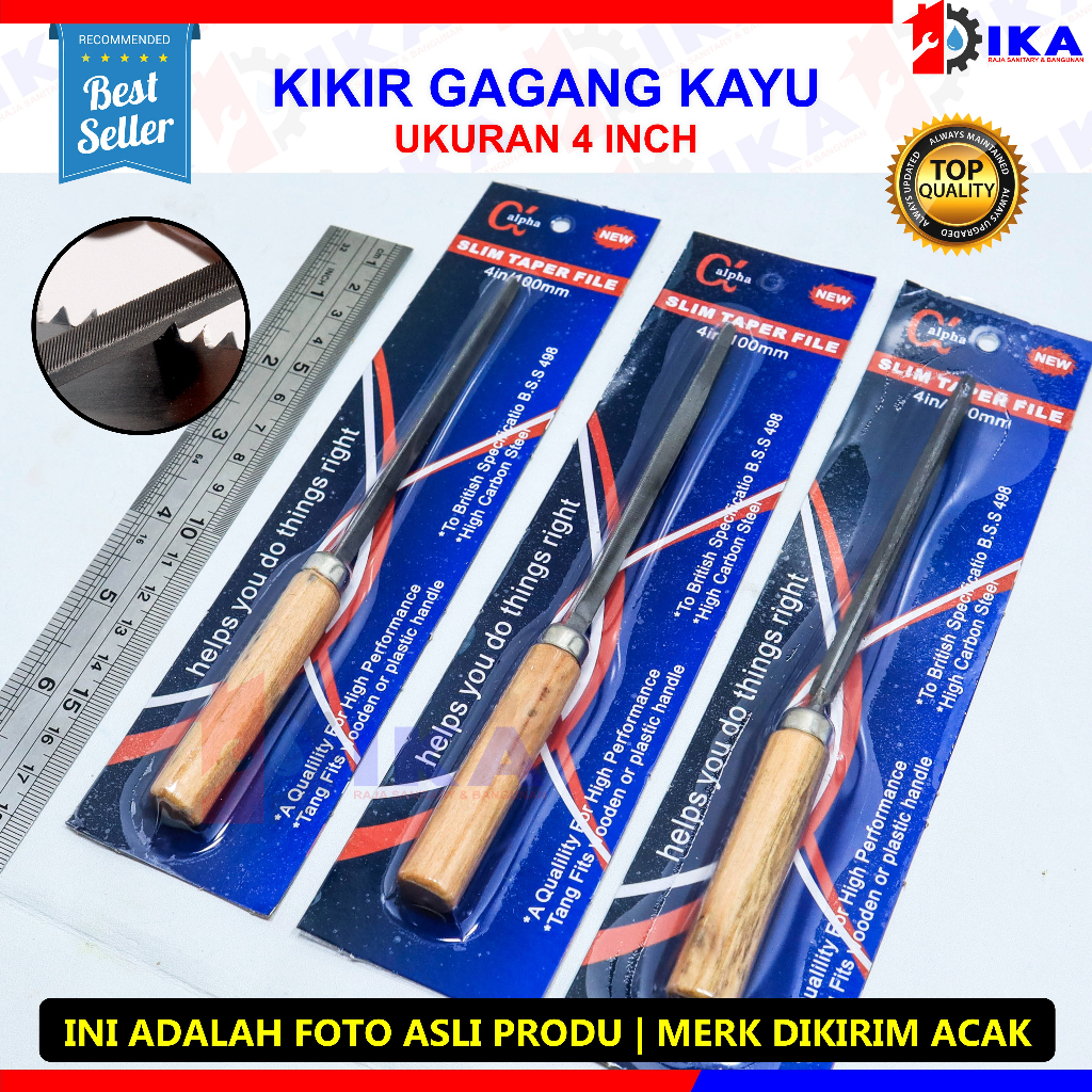 Jual Kikir Segitiga Kikir Gergaji Kikir Segitiga Gagang Kayu 4inchi