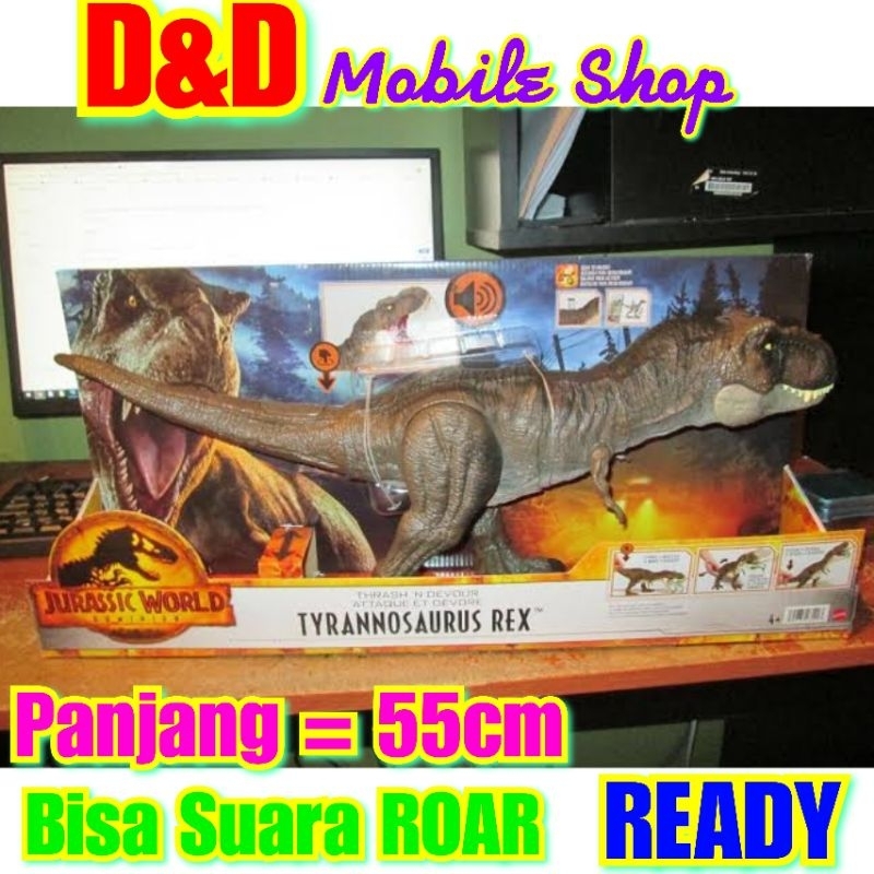 Jual Jurassic World Tyrannosaurus Rex T Rex Thrash N Devour Big Size Besar Original Mattel