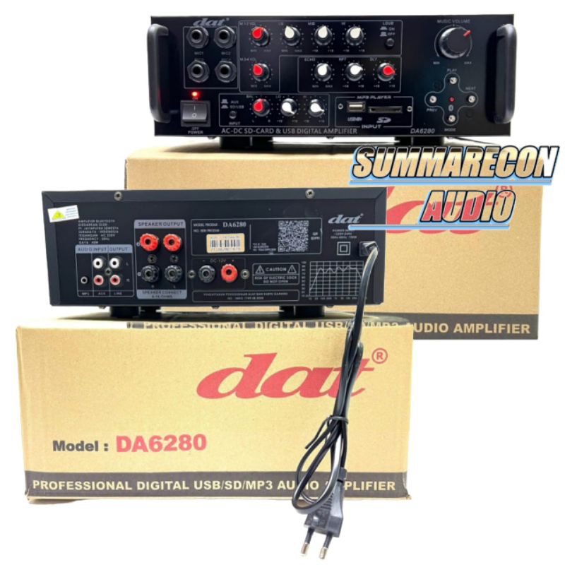 Jual Ampli Karaoke DAT DA 6280 Original Amplifier Bluetooth Shopee