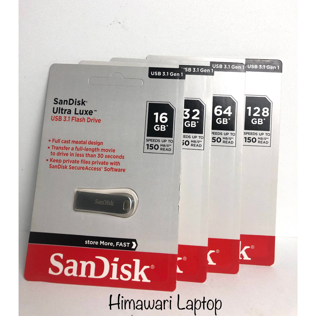 Jual Flashdisk Sandisk ultra luxe - USB 3.1 Flash Drive | Shopee Indonesia