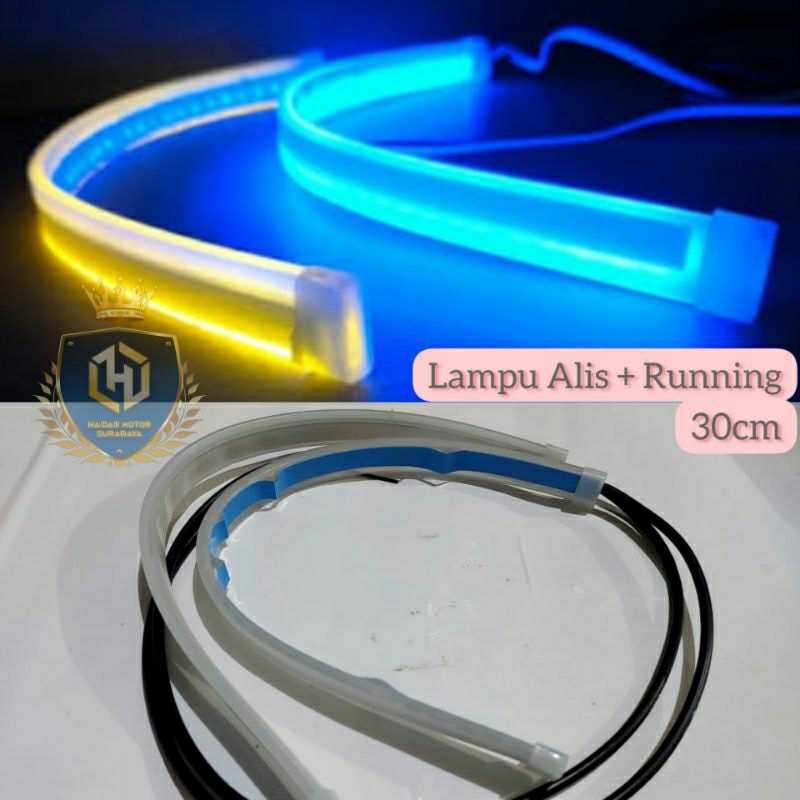 Jual Lampu alis running 30cm biru pink putih Lampi lis plus sen Lampu ...