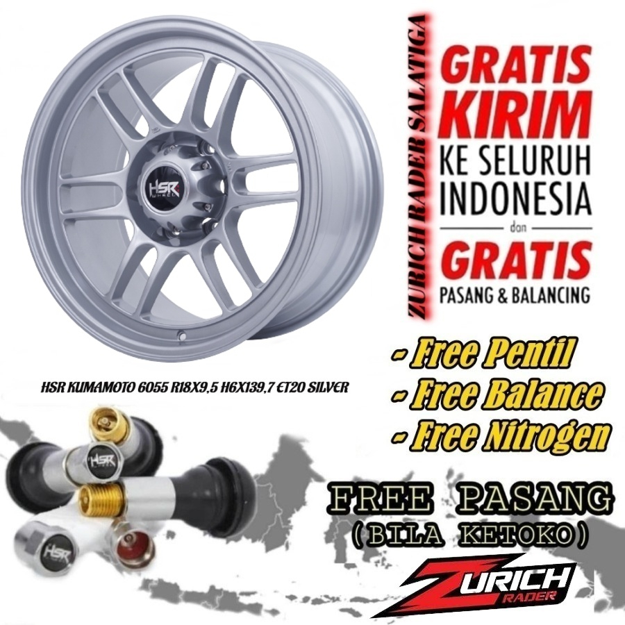 Jual Velg Mobil Jdm Strada Ring 18 HSR KUMAMOTO R18 Silver Velag Pajero ...