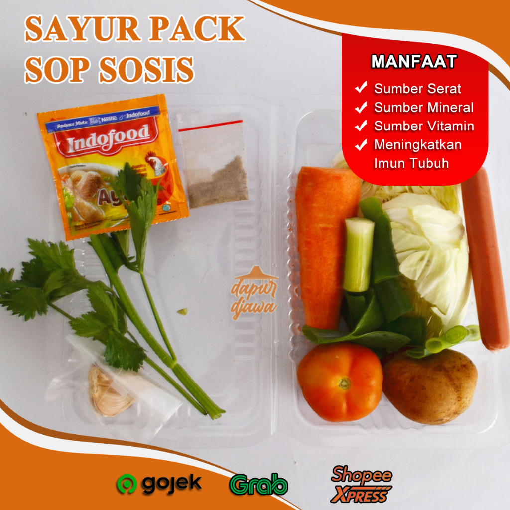 Jual Sayur Sop Sosis Sayuran Makanan Segar Fresh Sehat Beku Kering